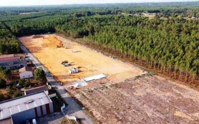 Plateforme de tri de déchet, groupe Brangeon à Bussac Forêt (17)